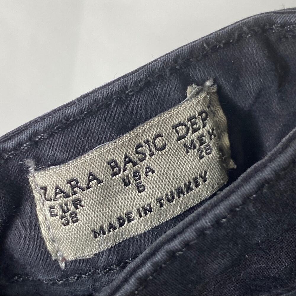 Zara Basic Dept Black Skinny Ankle Jeans Size 6 - Picture 6 of 8